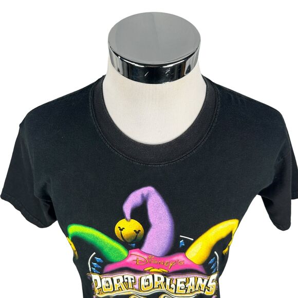 Vintage Walt Disney Port Orleans Resort  Hat T-Shirt Men’s Medium 90s Rare Black - Picture 2 of 10
